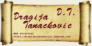 Dragija Tanacković vizit kartica